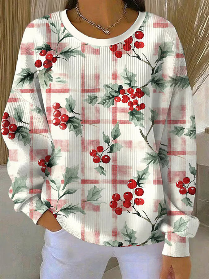 Ivy - Pull de Noël avec motif de houx