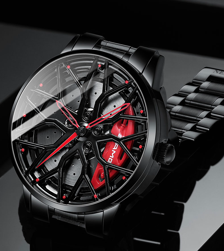 Montre-bracelet pour homme de voiture de course élégante - RaceVision
