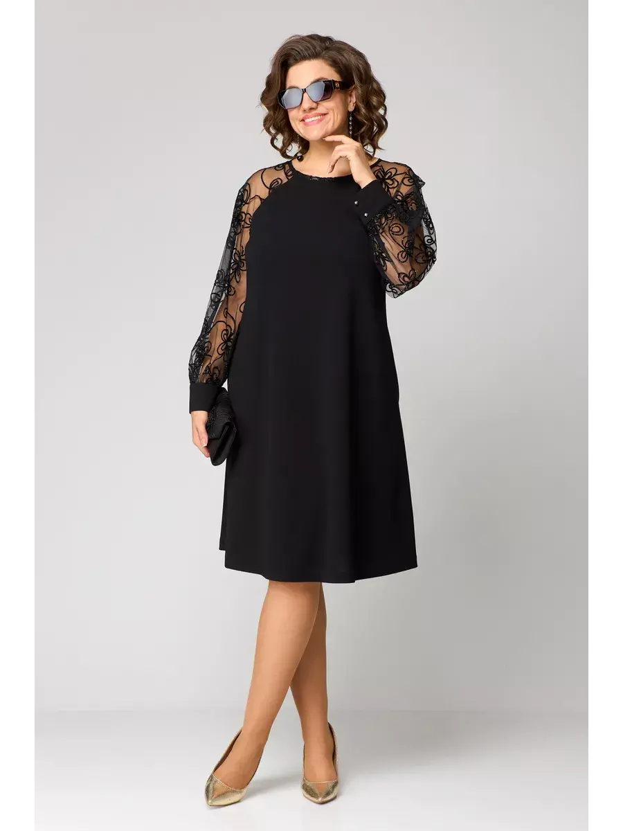 Karen | Robe Classique avec Manches en Dentelle
