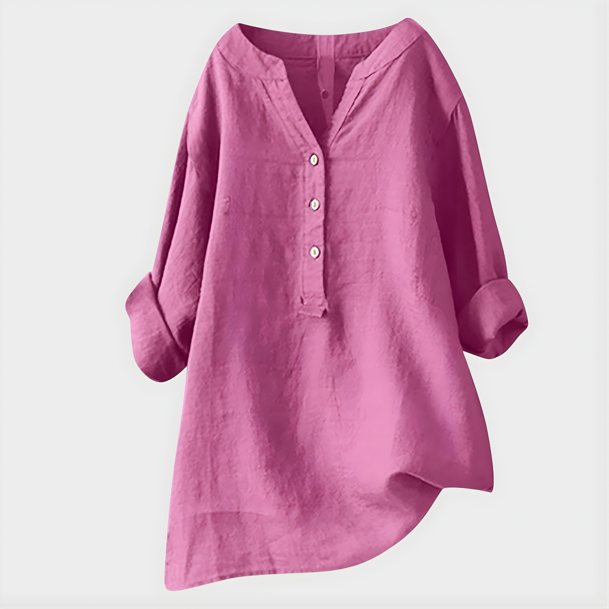 Velianne | Blouse Élegante en Coton-Lin à Col V