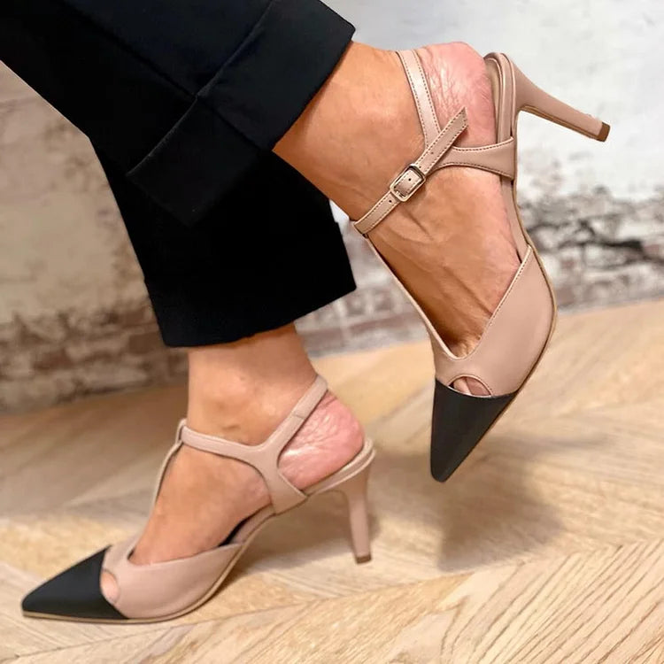 VALENTINA | ESCARPINS BICOLOR AVEC BRACELET
