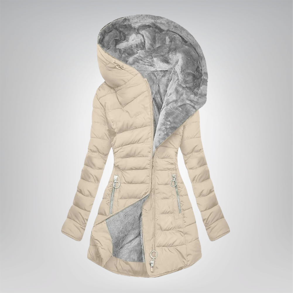 Émeraude | Manteau Douillet Doublé en Fourrure