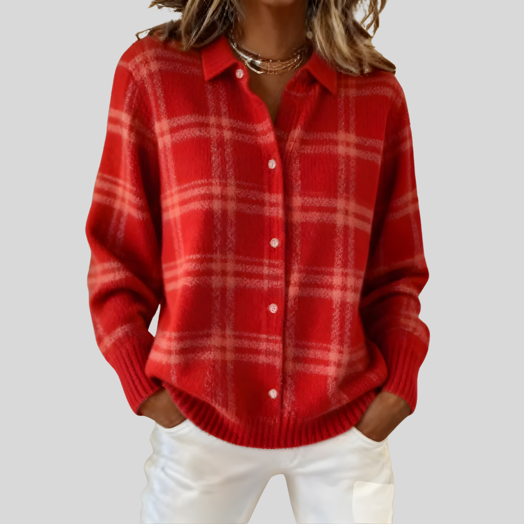 Marielle | Cardigan à Carreaux Héritage