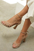 Serena™| Sandales patchwork à talon fin