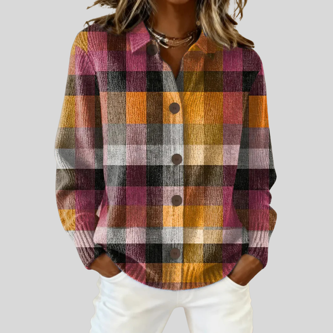 Élodine | Cardigan à Carreaux Heritage