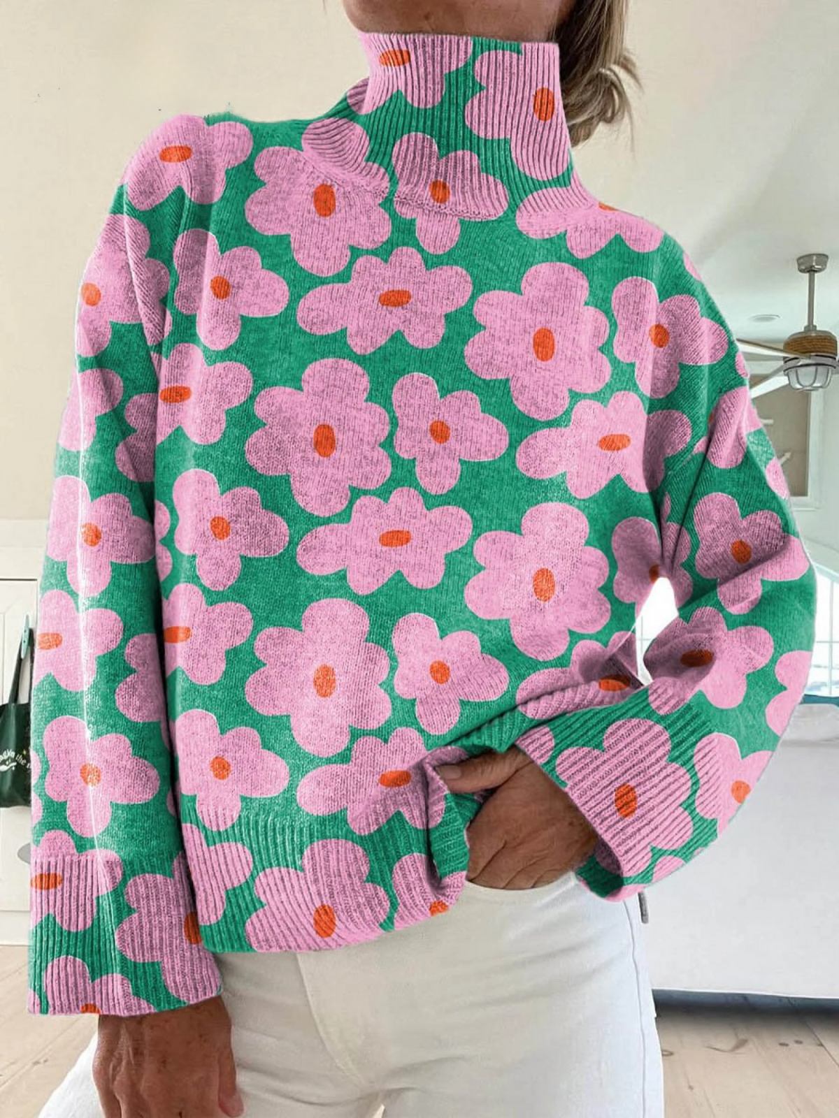 Florelle | Le Pull Col Roulé Artistique