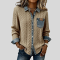 Eléance | Chemise en Patchwork Denim