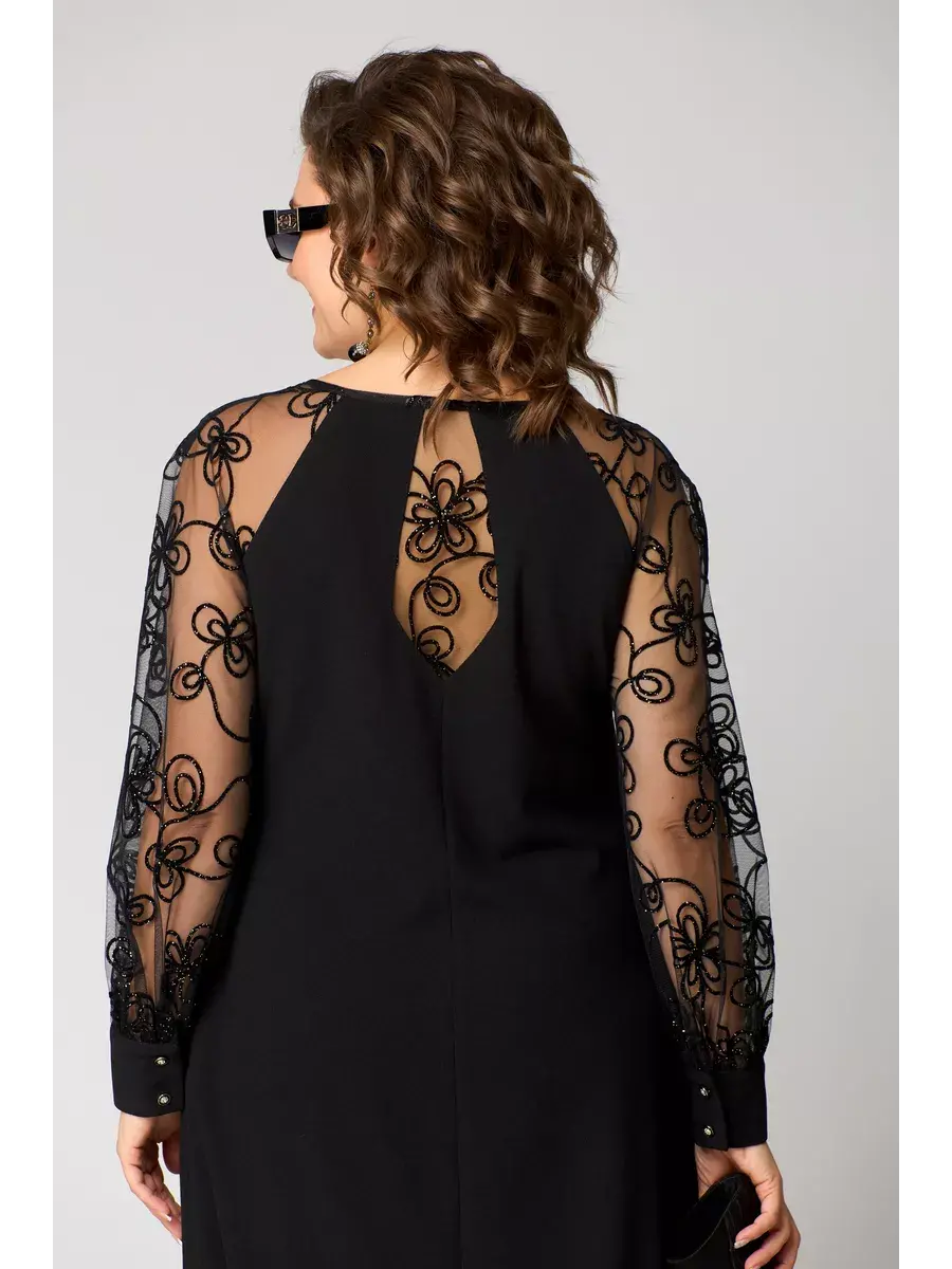 Karen | Robe Classique avec Manches en Dentelle
