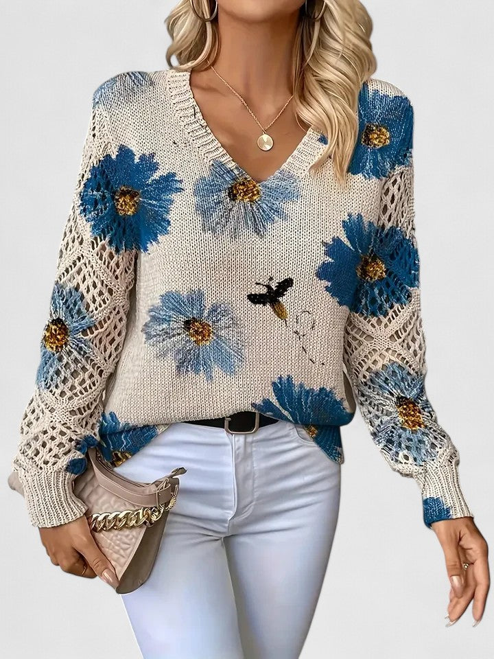 Aurelia | Pull élégant avec design floral