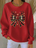 Elin - Pull de Noël avec motif nœud