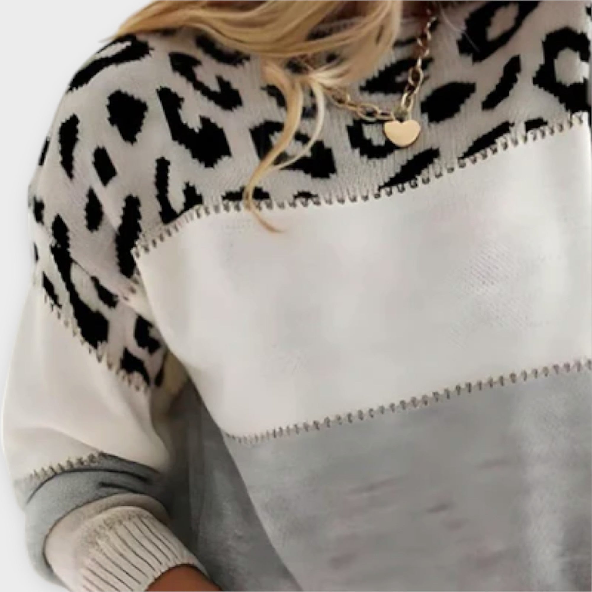 Megan | Pull décontracté à imprimé léopard