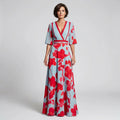 Celestine | Robe Maxi Élégante avec Décolleté Profond