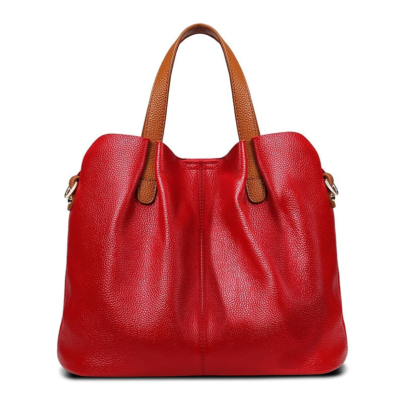 Velune Paris | Sacs à main en cuir véritable en cuir de vache de première couche grain litchi pour femmes