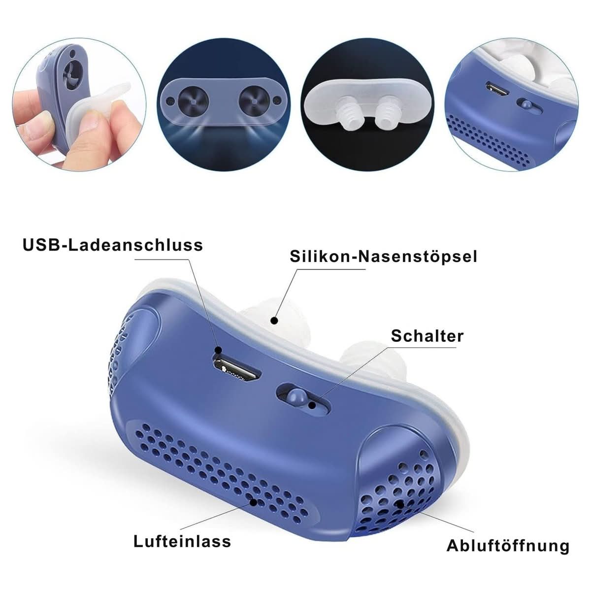 MICROBREATH – Appareil CPAP compact contre le ronflement et l'apnée du sommeil