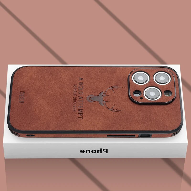 Housse iPhone en cuir de cerf de luxe - Veltro