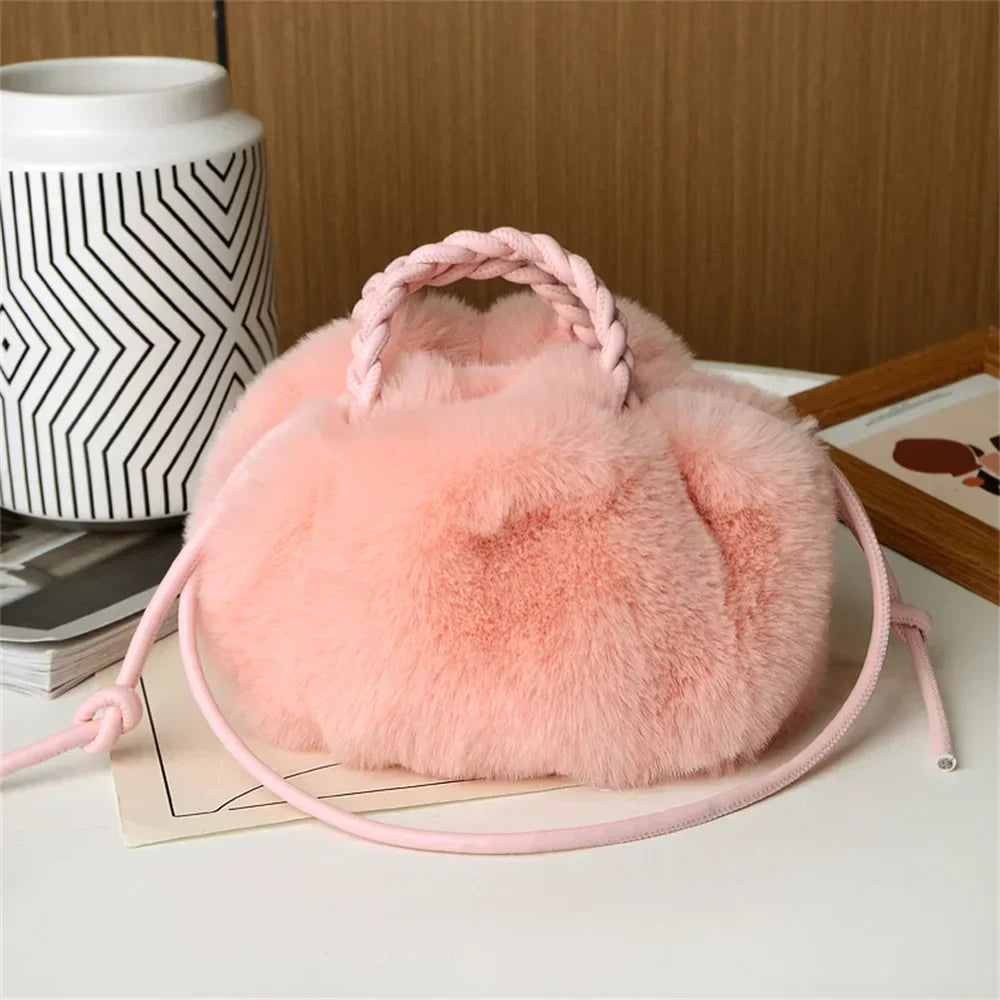 Éliane | Sac à bandoulière en peluche citrouille