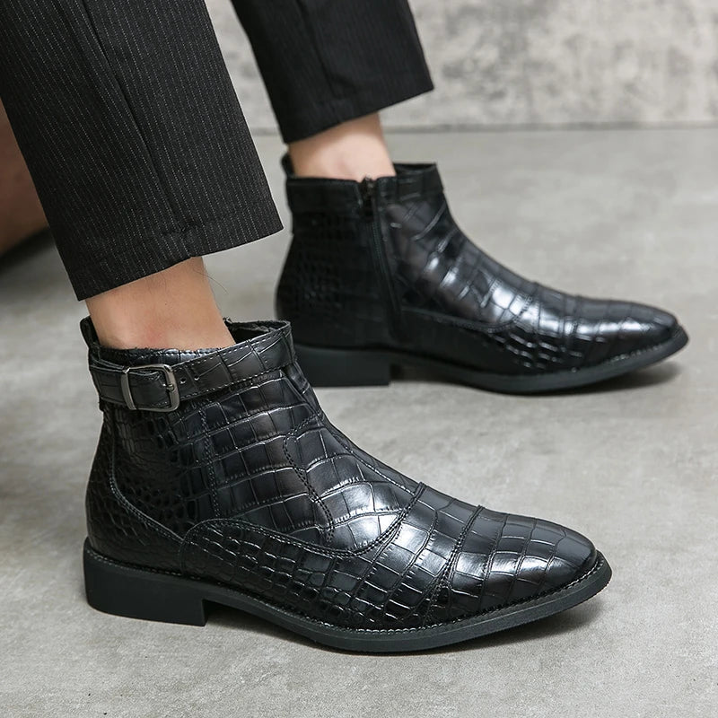 Dylan | Bottines en simili cuir avec boucle