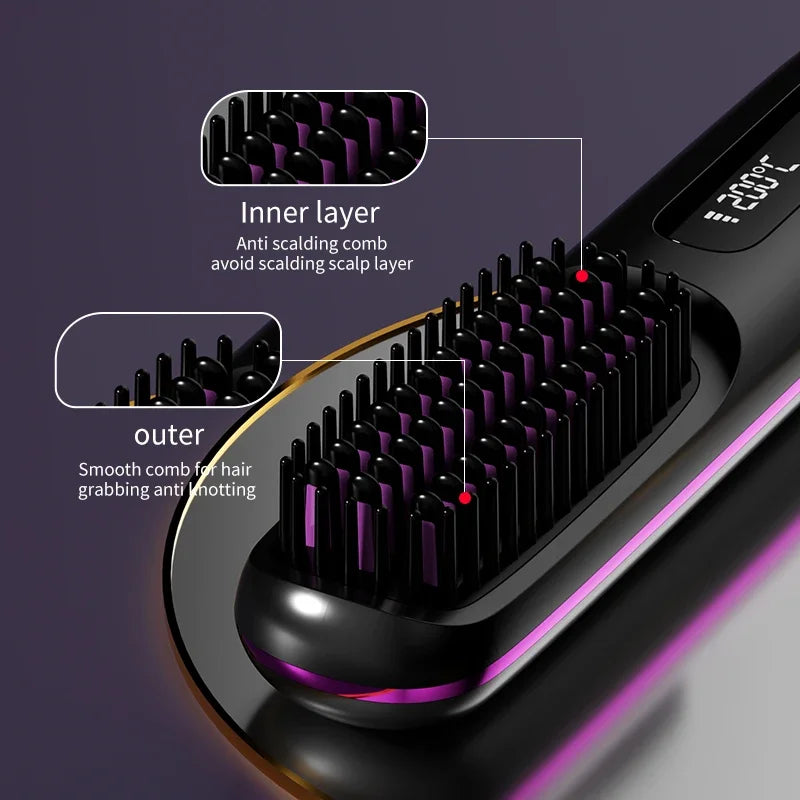 Glissara | Stylers Capillaires Sans Fil | Fonction de Charge USB & Écran LCD | Technologie Céramique & Ions