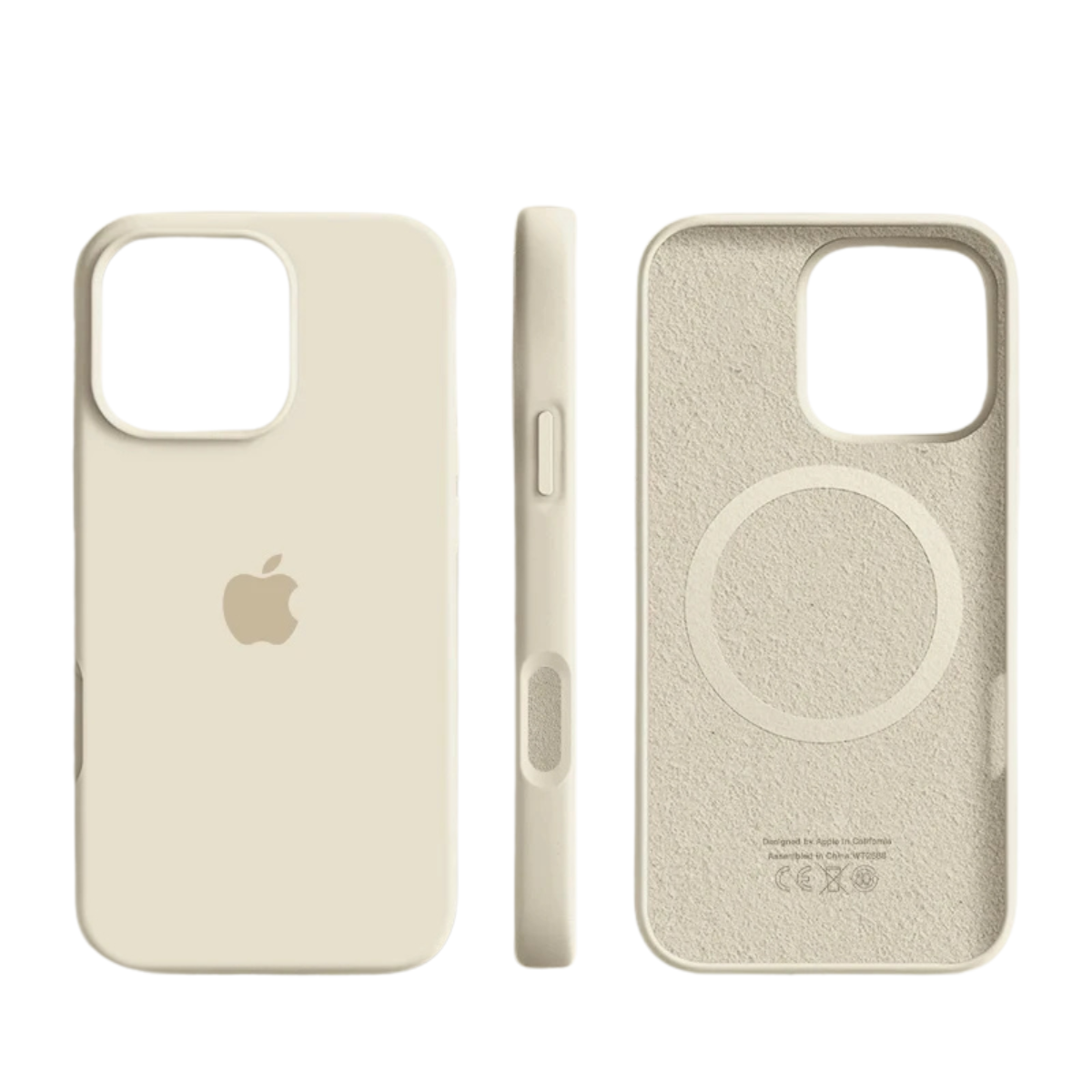 Coque en silicone compatible MagSafe avec surface douce pour iPhone