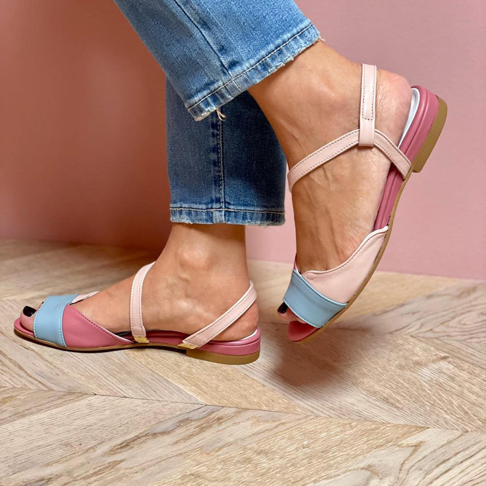 Aria™ | Sandales roses asymétriques