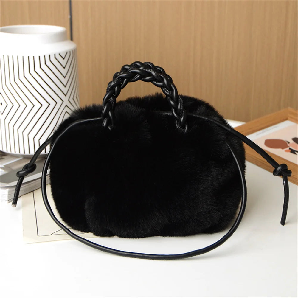 Éliane | Sac à bandoulière en peluche citrouille