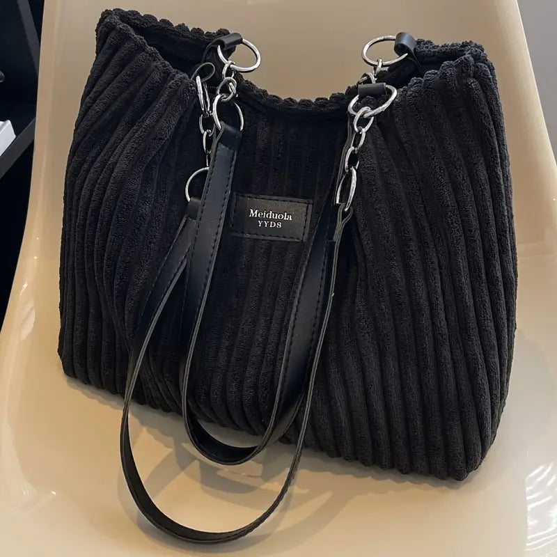 Amelia Sac à Bandoulière en Velours Côtelé - Luxe et Pratique pour Tous les Jours