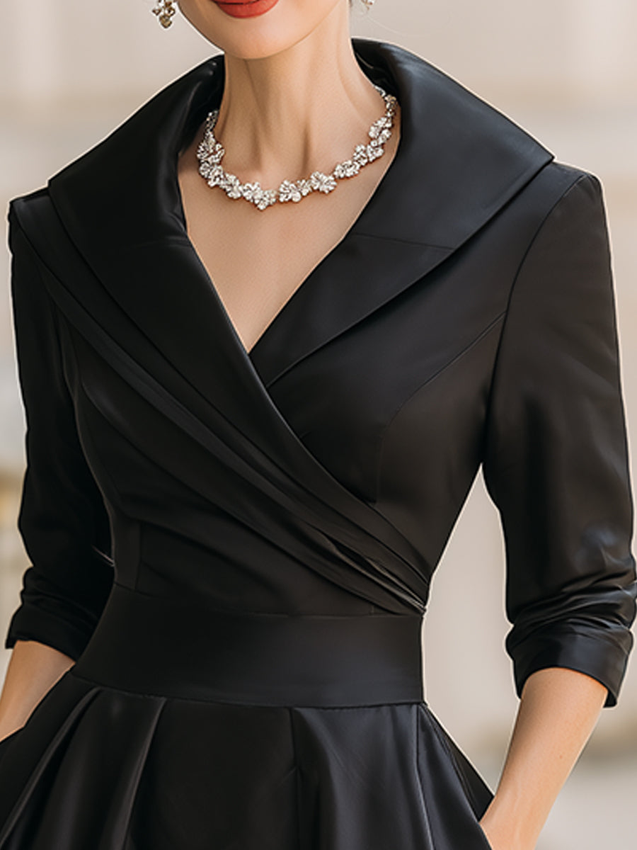 Noirelle | Robe Midi Élégante Intemporelle