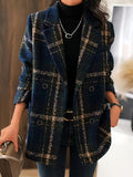 Isaline | Manteau en Laine à Carreaux Classique
