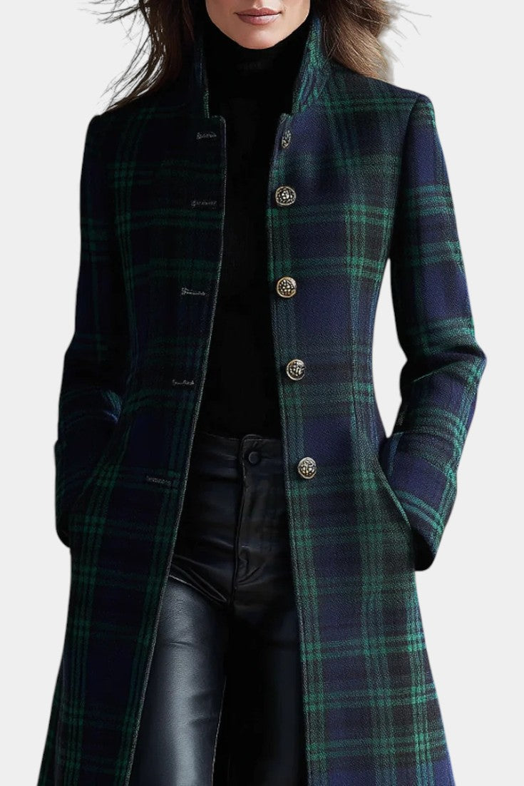 Hayden Rebecca™ | Manteau Élegant à Carreaux Intemporel