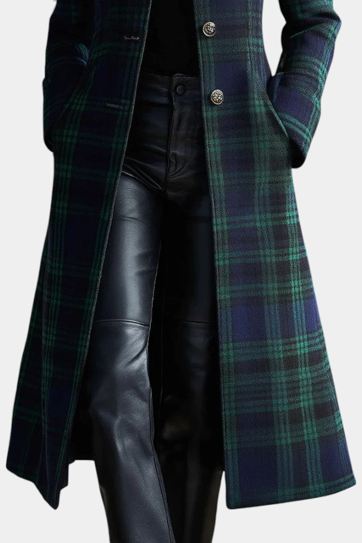 Hayden Rebecca™ | Manteau Élegant à Carreaux Intemporel